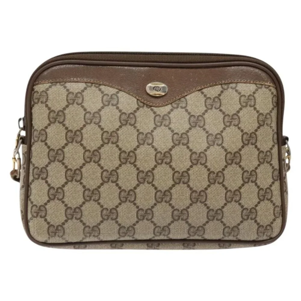 GUCCI GG Supreme Shoulder Bag PVC Beige Gold 114291 Auth 137544 - Picture 2 of 16